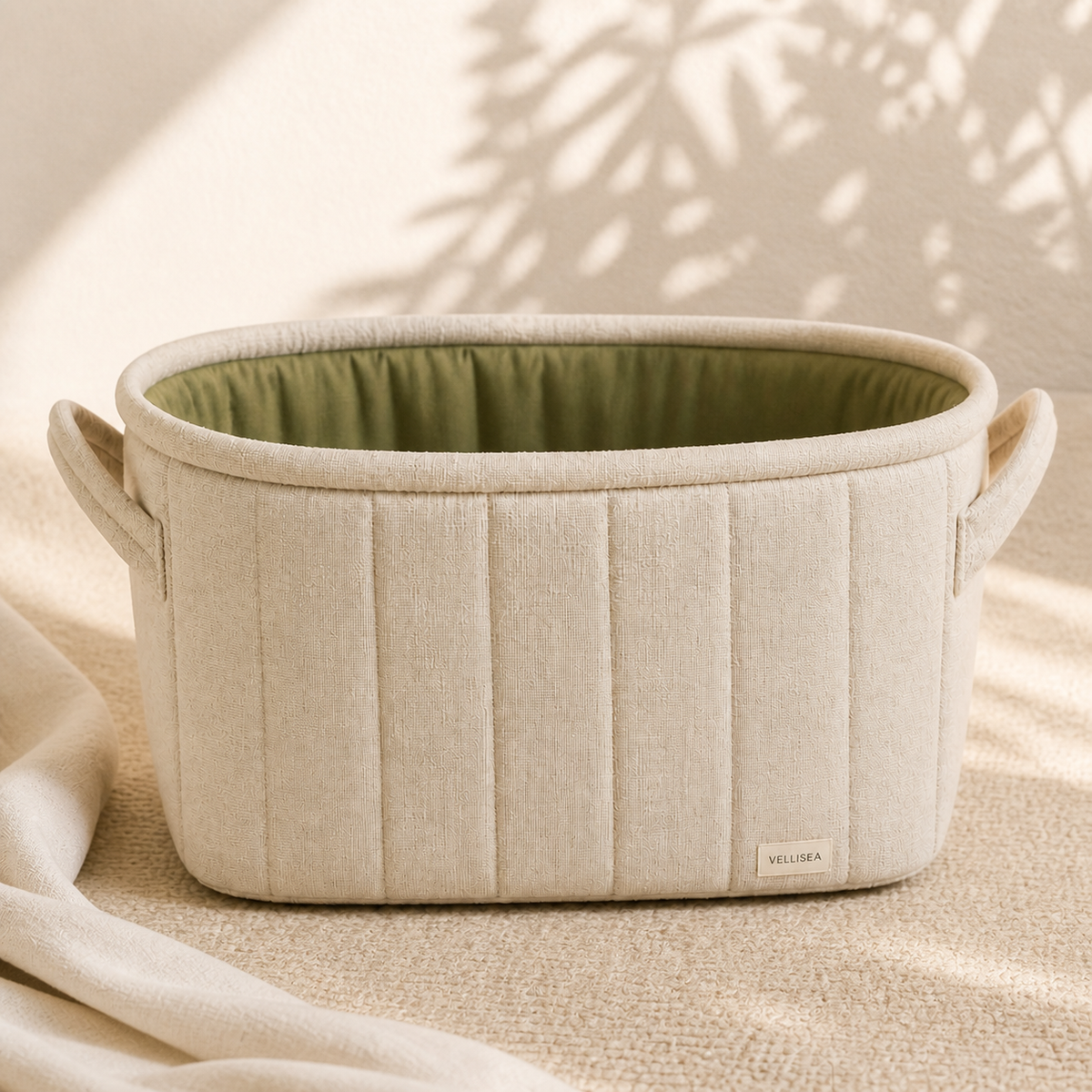 VELLISEA Nest Linen Basket 1:1 detail view