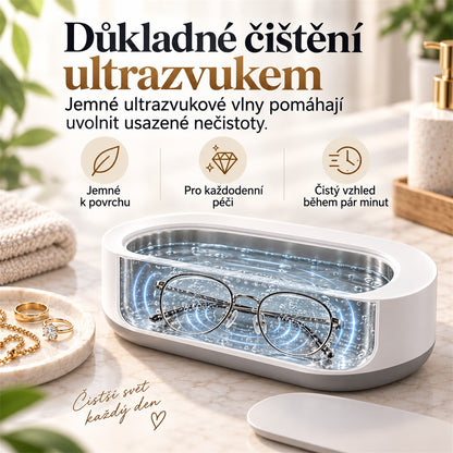 Ultrazvuková čistička na brýle a šperky