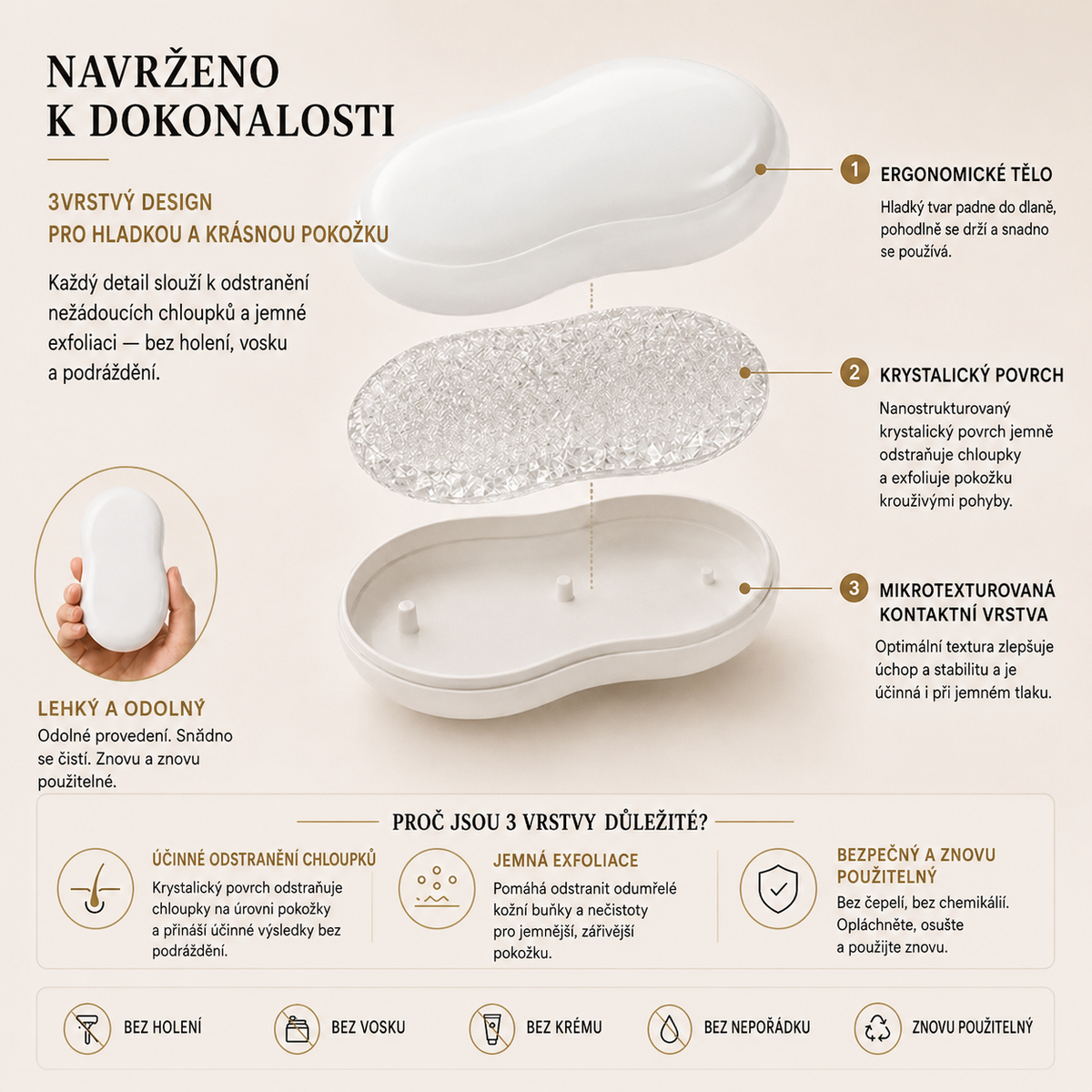 Fájdalommentes Crystal hajeltávolító
