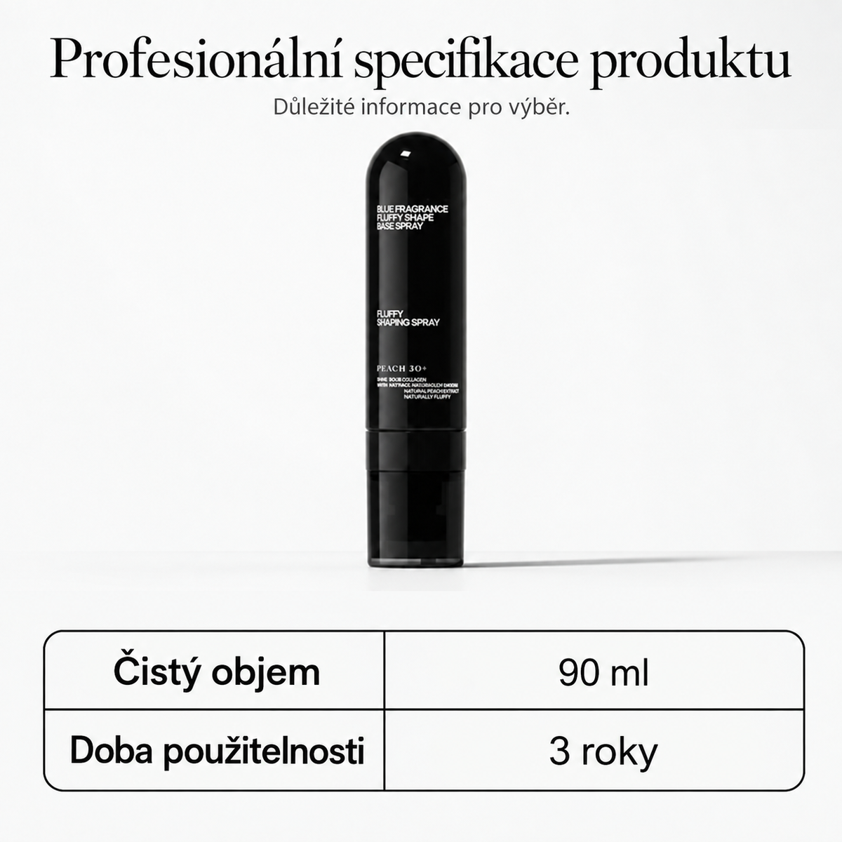 Objemový stylingový sprej na vlasy s broskvovou vůní – 90 ml