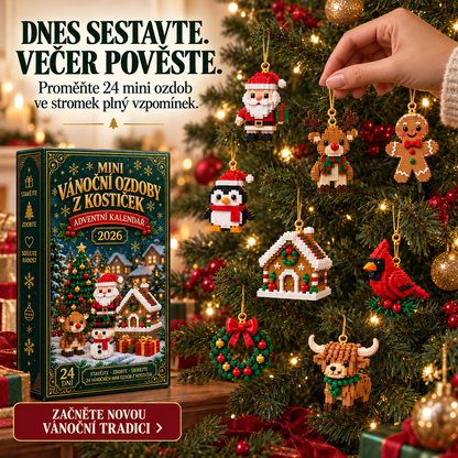Adventní kalendář s mini ozdobami z kostiček – fotografie 2