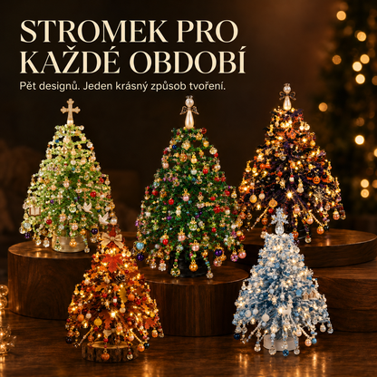 Svítící sezónní stolní stromek DIY – 5 designů