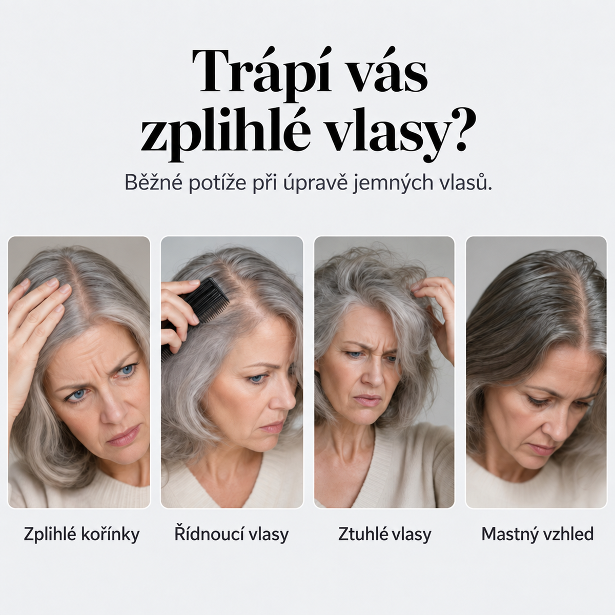 Běžné potíže při úpravě jemných vlasů