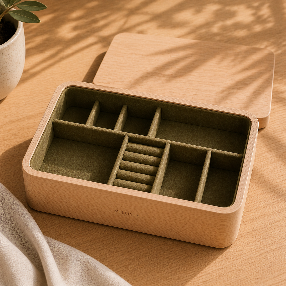 VELLISEA Still Storage Box 1:1 detail view